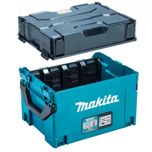 Napájecí adaptér v systeineru makpac Makita BCC01, pro 8 akmulátorů XGT
